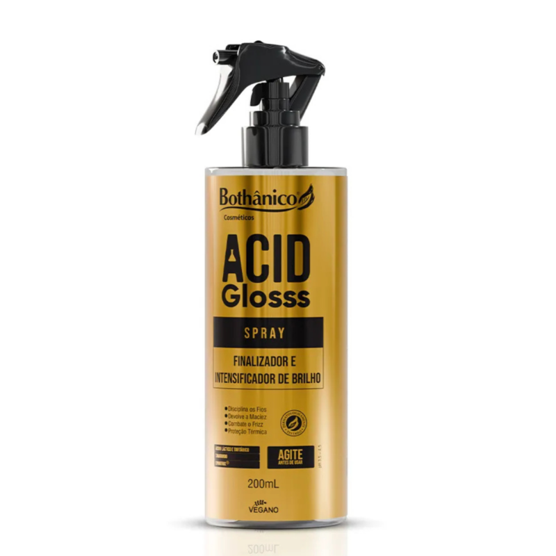 Spray Finalizador e Intensificador de Brilho Acid Glosss 200ml - Bothânico Cosméticos