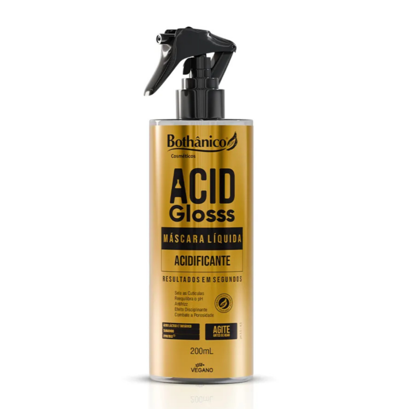 Máscara Líquida Acidificante Acid Glosss 200ml - Bothânico Cosméticos