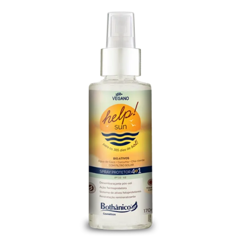 Spray Protetor 4 em 1 Help! Sun 170mL - Bothânico Cosméticos